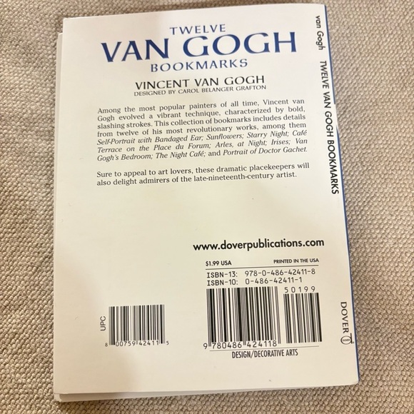 Twelve Van Gogh Bookmarks Set of Three - Picture 3 of 4